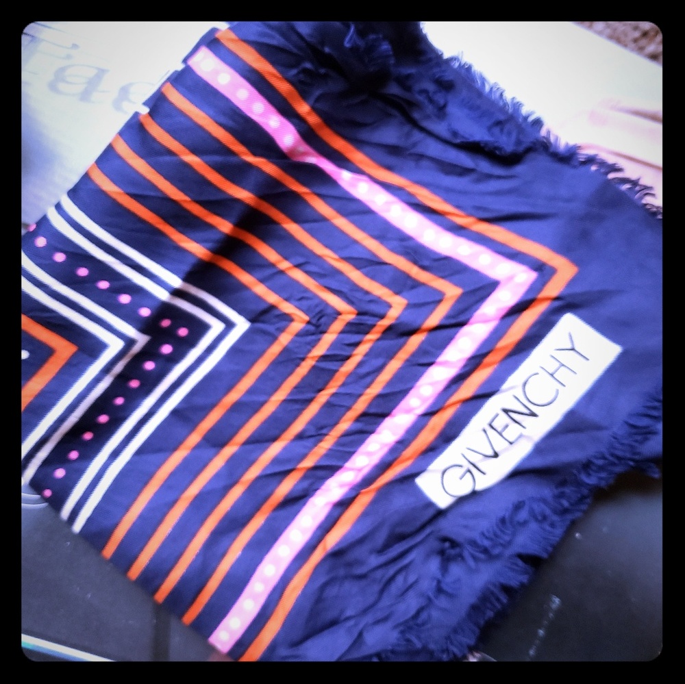 Givenchy shred edges square scarf